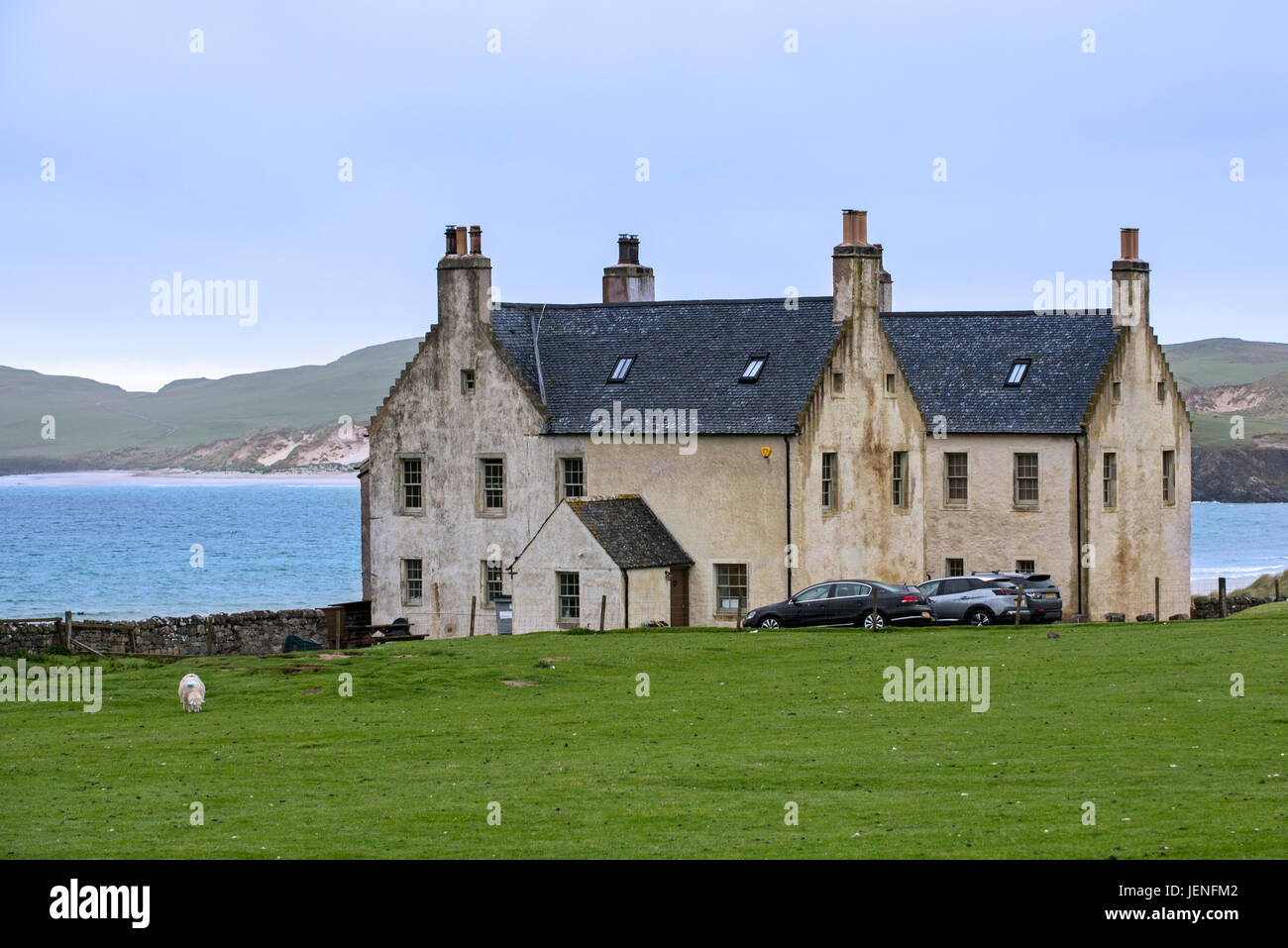 Balnakeil House, del XVIII secolo, vicino a Durness, Sutherland, Highlands scozzesi, Scozia Foto Stock