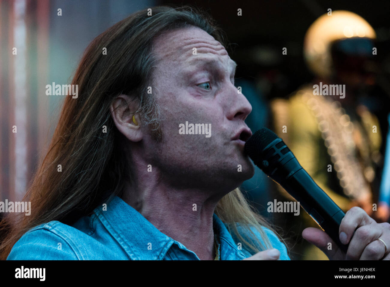 Kiel, Germania, 25 Giugno 2017: Danese Heavy Rock Band D-A-D performing live sulla settimana di Kiel 2017 Foto Stock