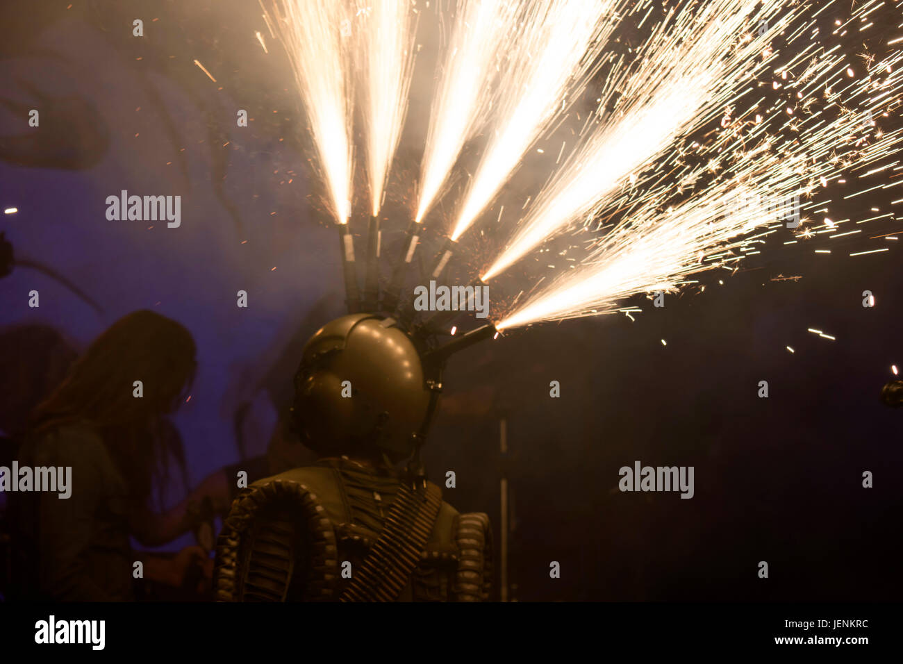 Kiel, Germania, 25 Giugno 2017: Danese Heavy Rock Band D-A-D performing live sulla settimana di Kiel 2017 Foto Stock