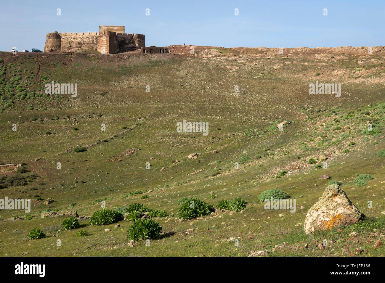 Santa Bárbara Castle byTeguise Foto Stock