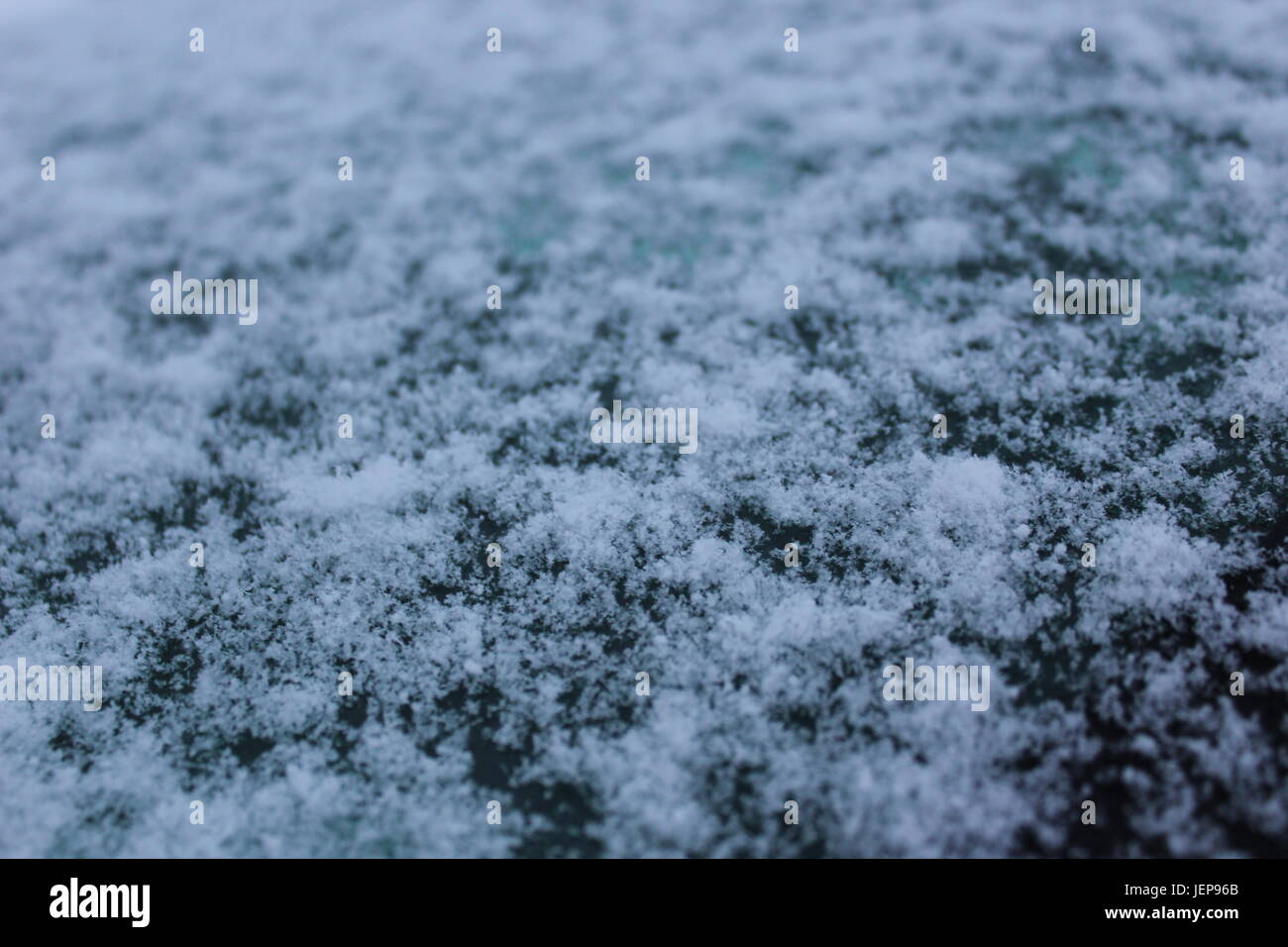 Foto a freddo di carni soffici fiocchi di neve. Foto Stock