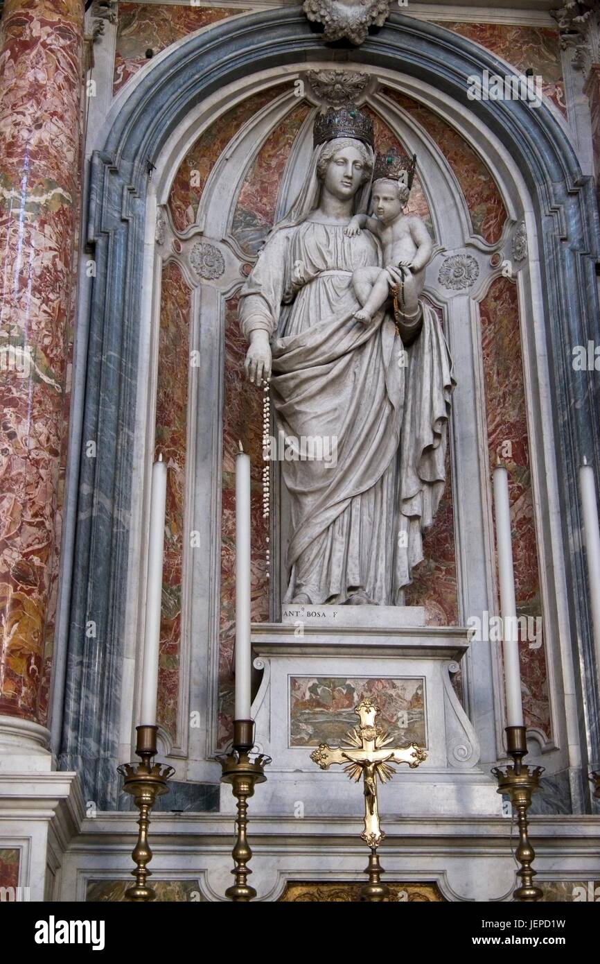 Venezia Veneto Italia. Statua all'interno di Santa Maria del Rosario o I Gesuati chiesa. Foto Stock