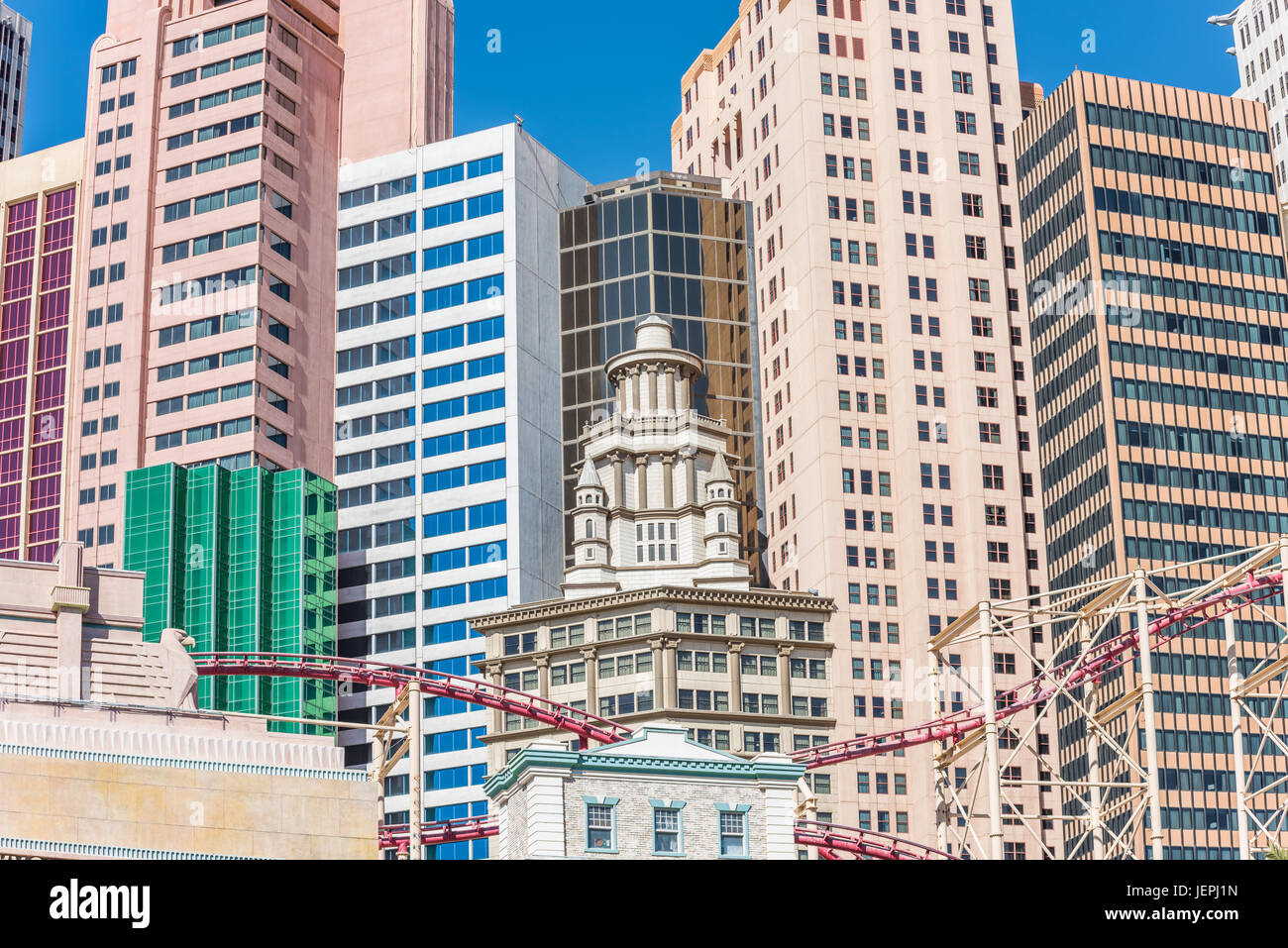 Skyline di New York New York Hotel and Casino in Las Vegas Strip Foto Stock