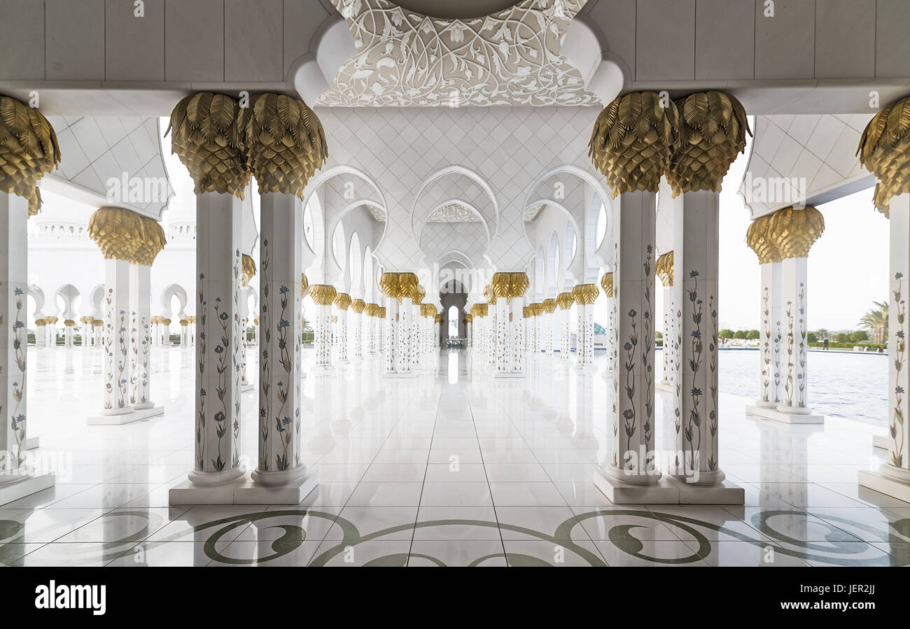 Sheikh Zayed Grande moschea Foto Stock
