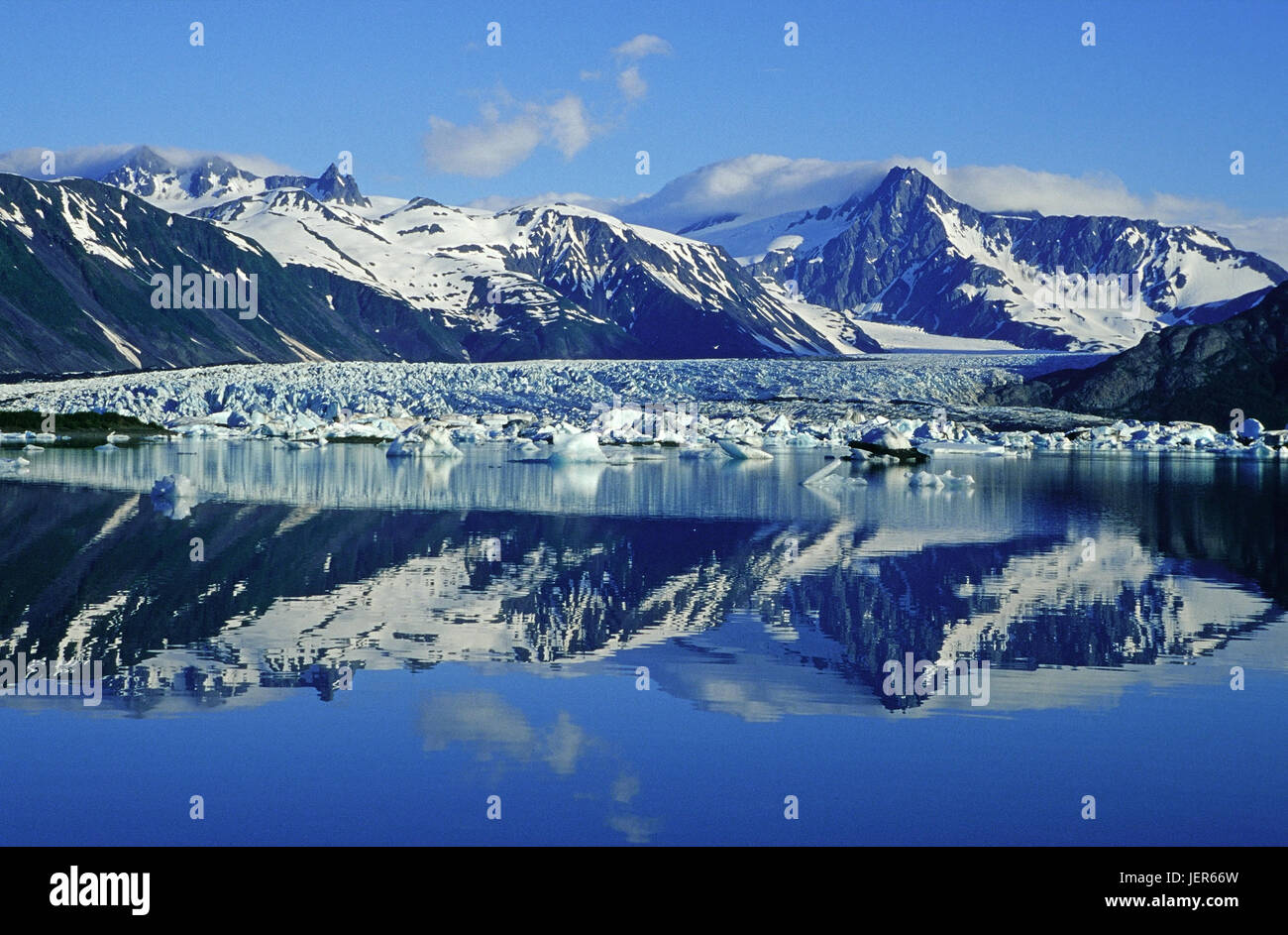 Bear laguna glaciale nel fiordo di Kenai N.P., Alaska, Bear Glacier Lagune im Kenai Fiord N.P. - Alaska Foto Stock