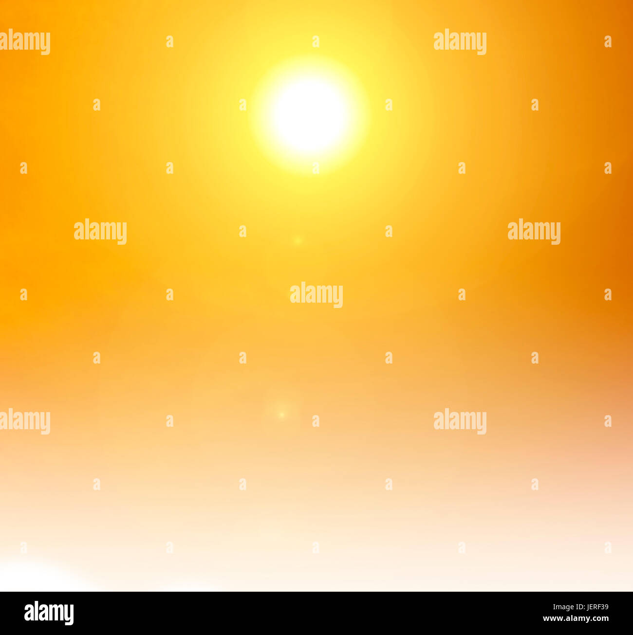 luce solare arancione e sfondo caldo estivo Foto Stock