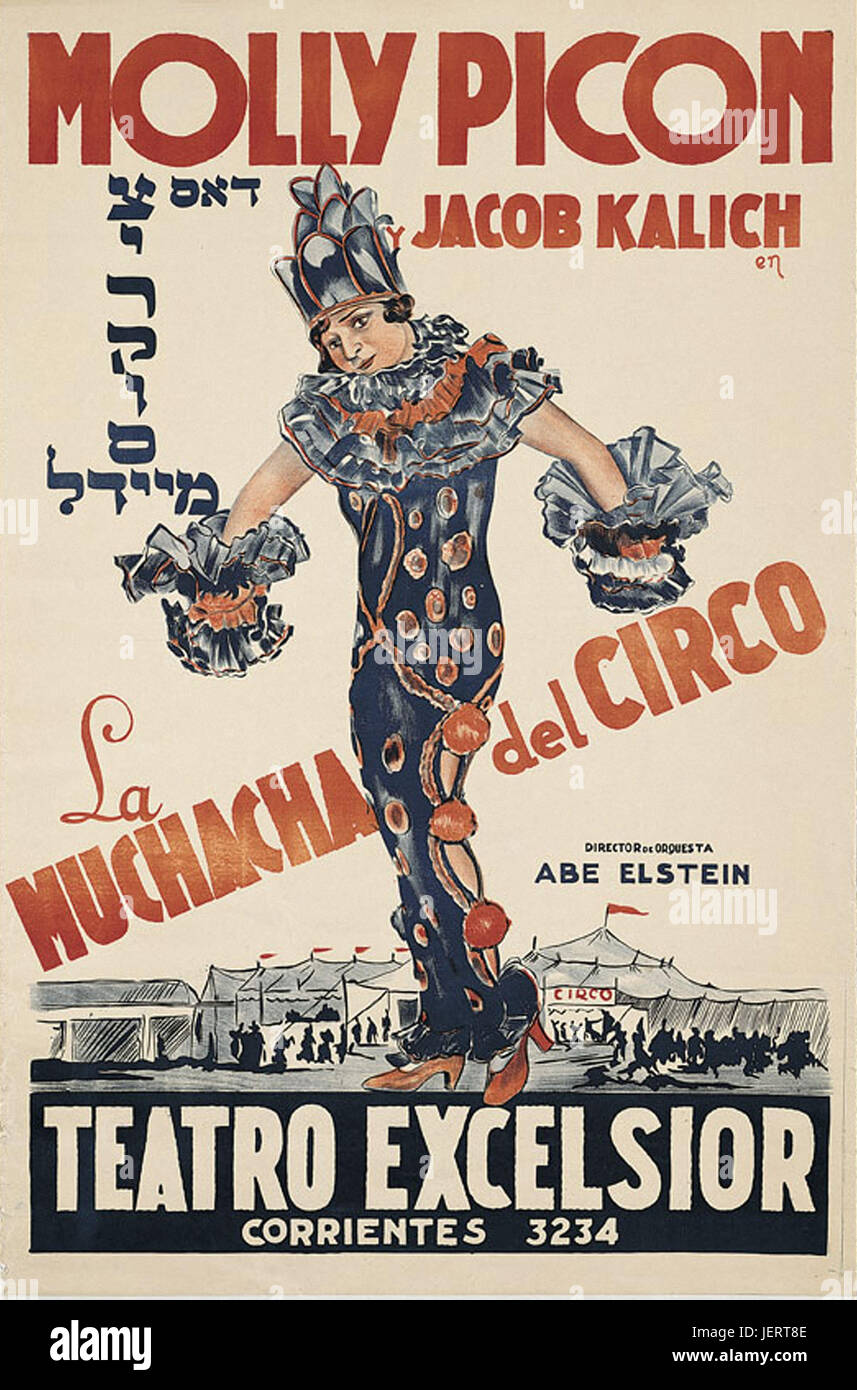 Yiddish theatre poster per Molly Picon Foto Stock