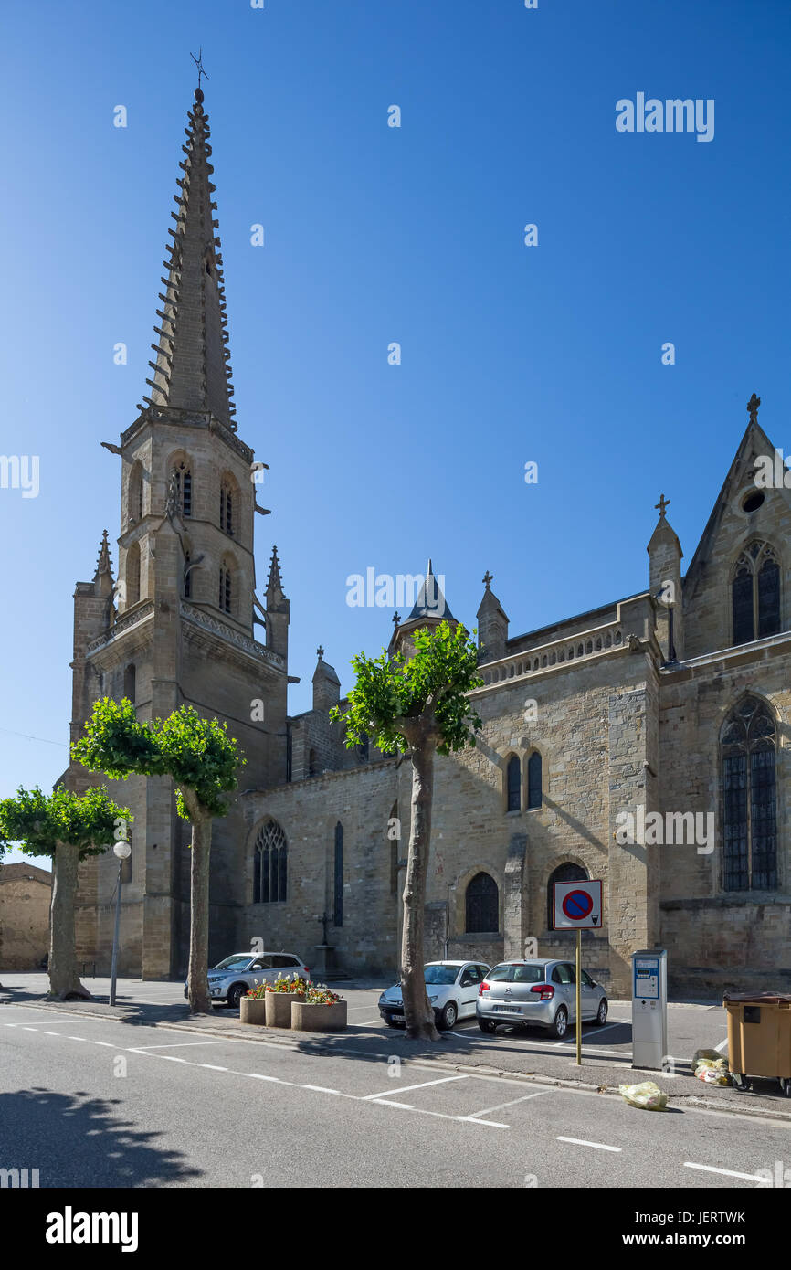 Mirepoix cattedrale Saint Maurice in Mirepoix, Ariège, Francia. Foto Stock