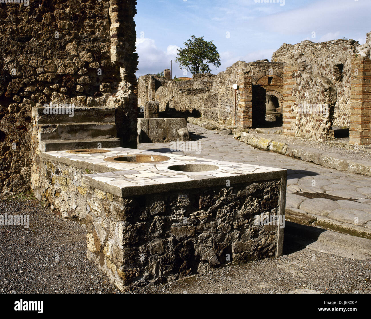 L'Italia. Pompei. Thermpolium sulla Via Consolare. Campania. Foto Stock
