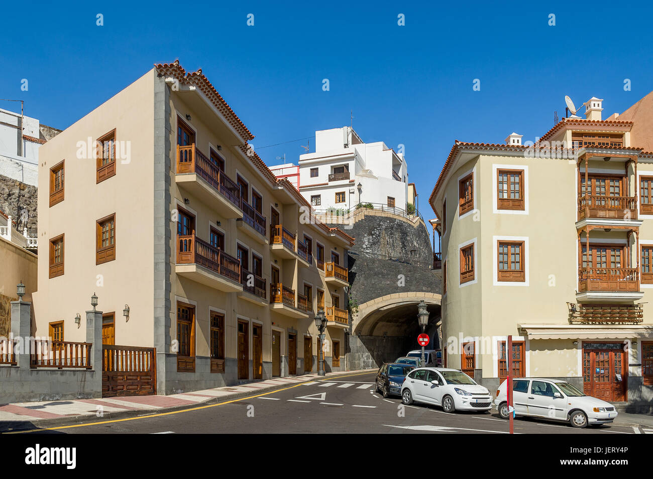 Strade di candelaria, Tenerife Foto Stock