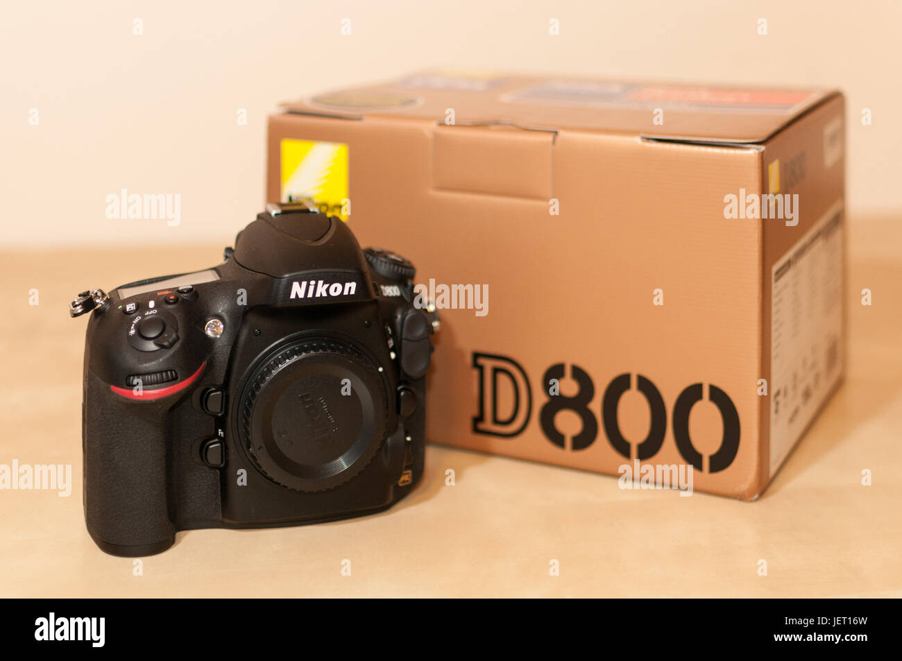 Nikon D800 DSLR con Box Foto Stock