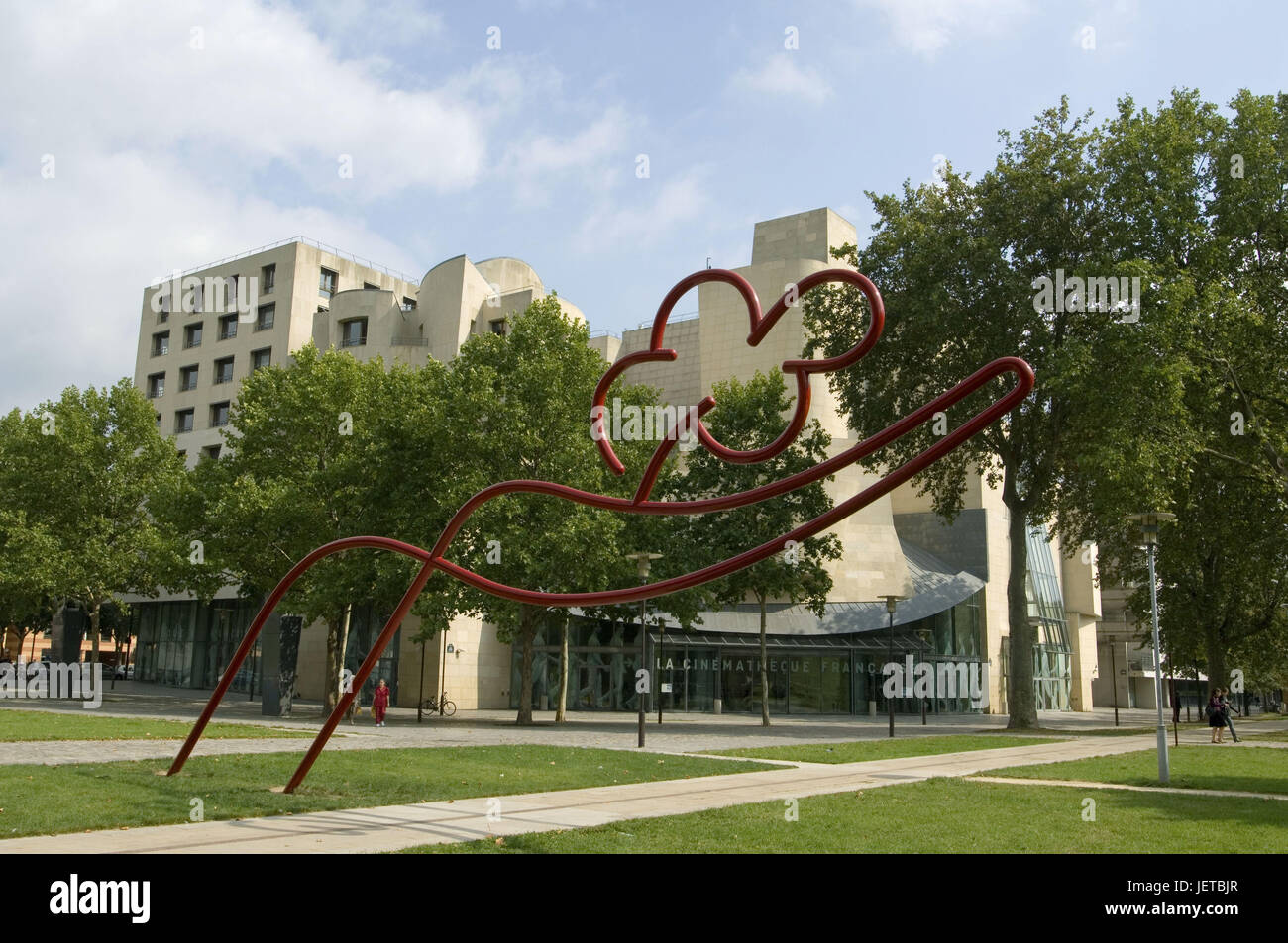 Francia, Parigi, Rue de Bercy, film institute 'Cinematheque di franc come sharp', scultura, Foto Stock
