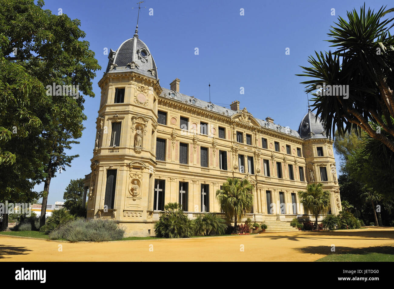 Spagna, Andalusia, provincia di Cadiz, Jerez de la Frontera, Edificio del Royal-andaluso accademia di equitazione, Foto Stock