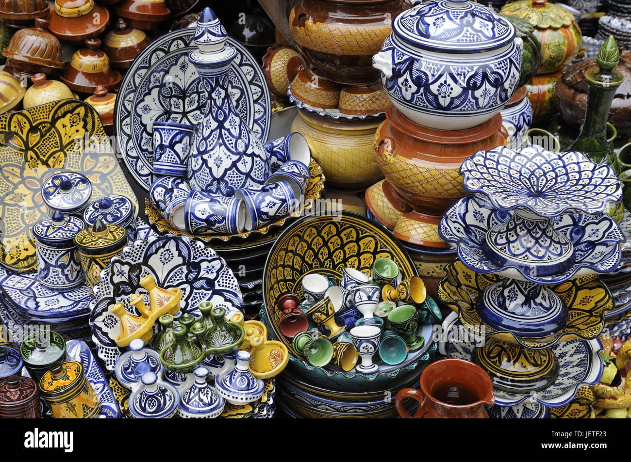 La ceramica, vendite, Safi, costa atlantica, Marocco, Africa Foto Stock