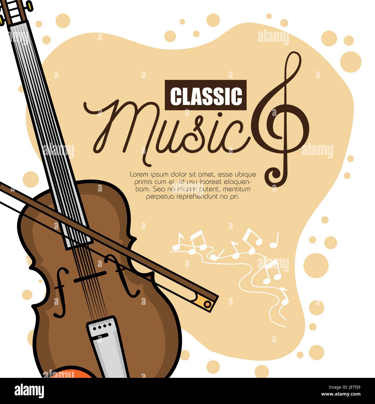 Il poster del festival di musica classica icona Immagine e Vettoriale -  Alamy