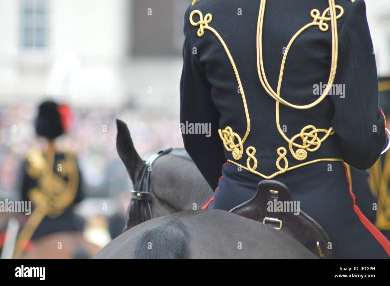 Trooping il colore 2016 Londra la sfilata delle Guardie a Cavallo Foto Stock