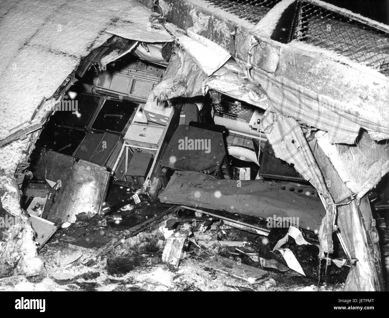 Venti-tre persone, compresi otto giocatori del Manchester United football team e club di tre funzionari sono stati uccisi quando il loro aereo si schianta dopo il decollo a-Riem aeroporto in Germania il 06.02.1958. | Utilizzo di tutto il mondo Foto Stock