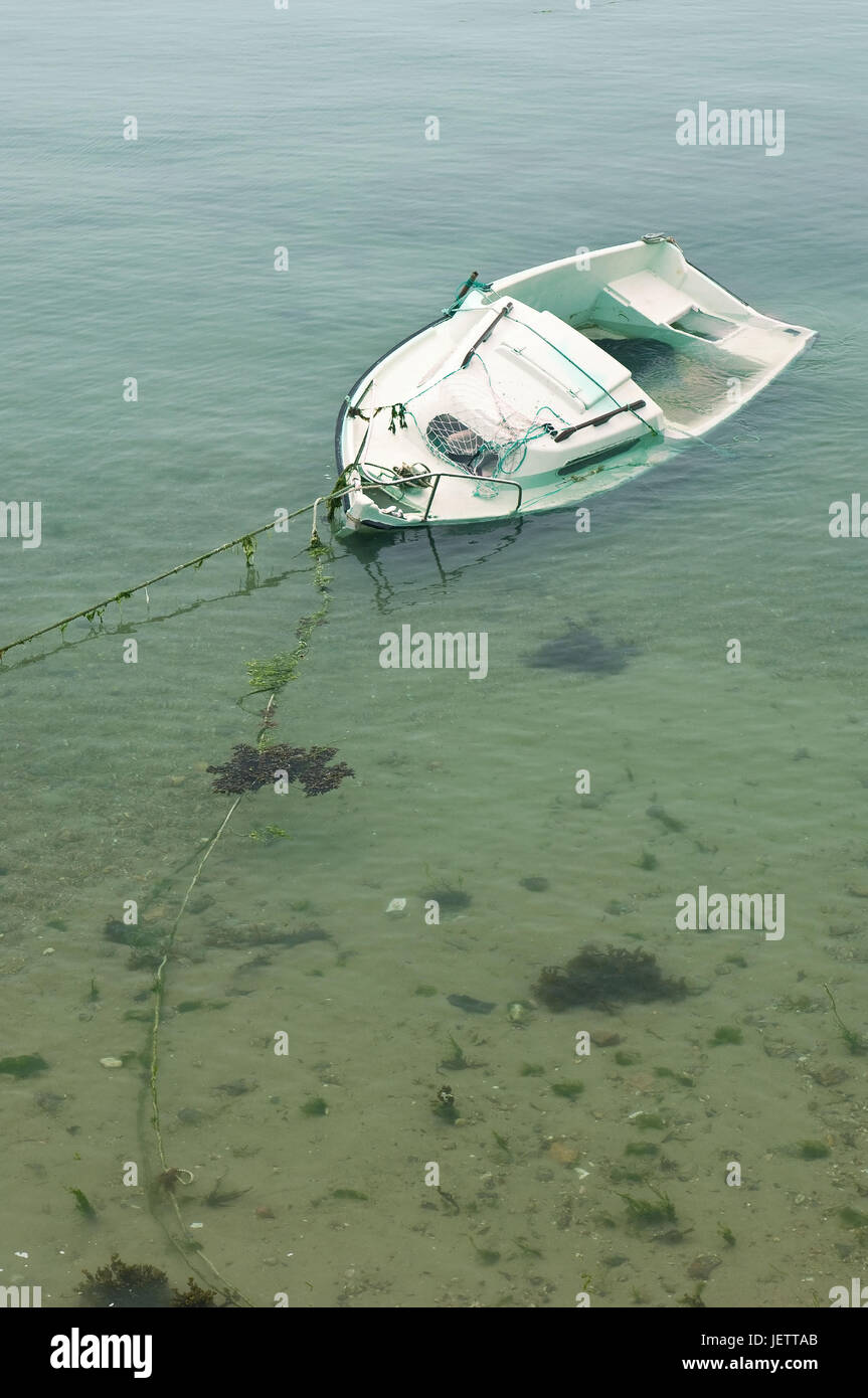 Perdita hit barca su un banco di sabbia, Sassuolo geschlagenes Boot auf einer Sandbank Foto Stock