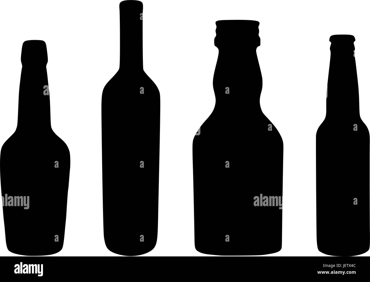 Bottiglie di alcol stock Illustrazione Vettoriale