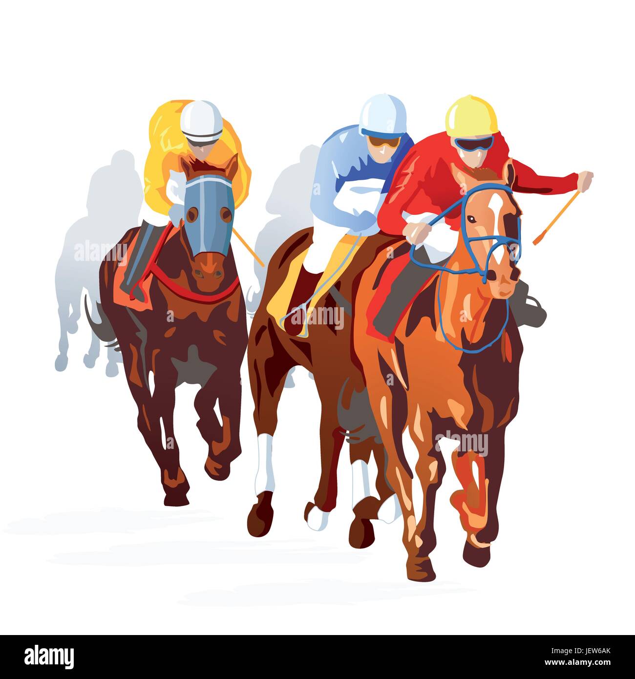 Horse Racing finish Illustrazione Vettoriale