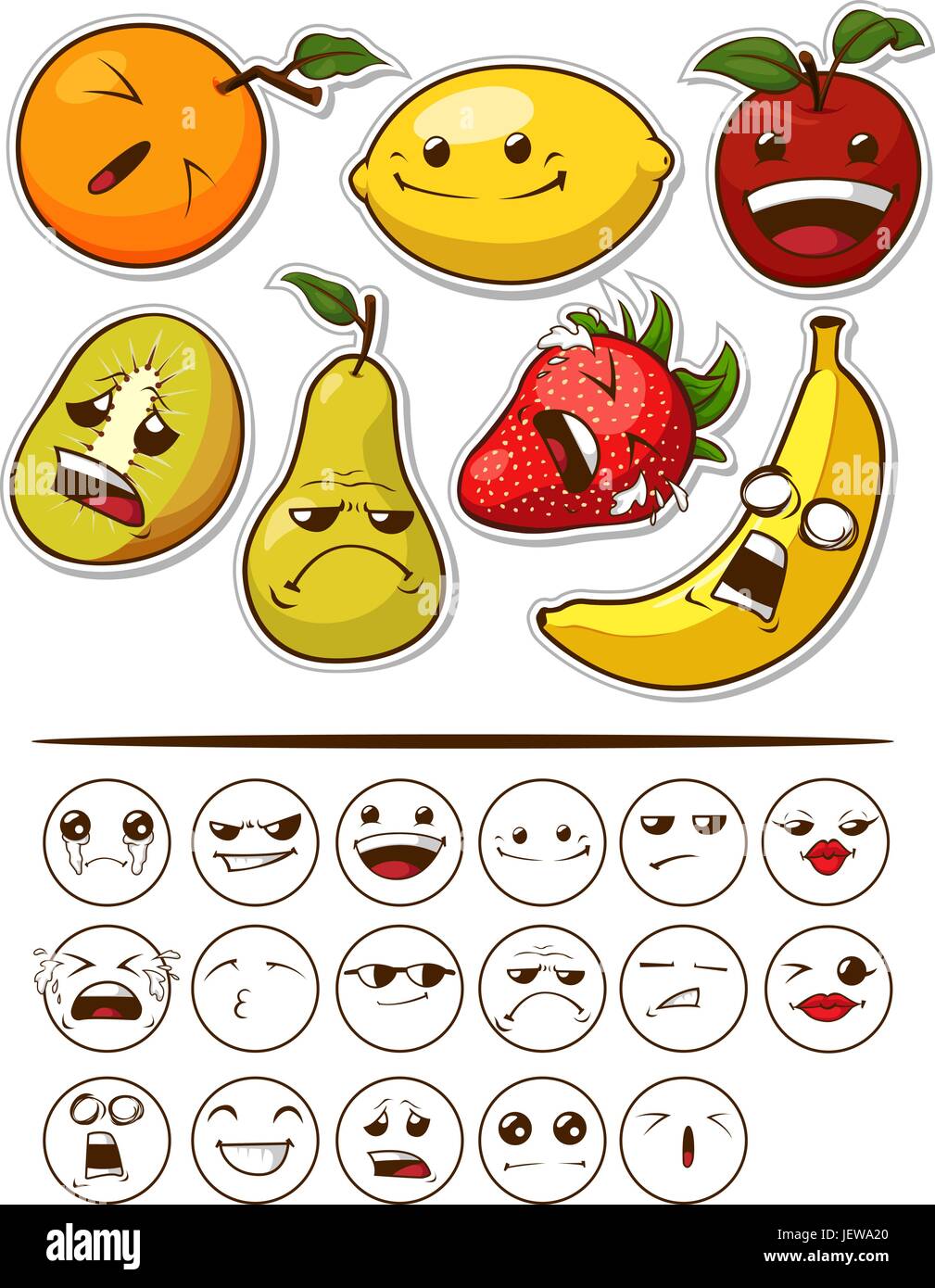 Arancione, cibo, aliment, frutta, espressione vettore, limone, cedro, fresche, Illustrazione Vettoriale