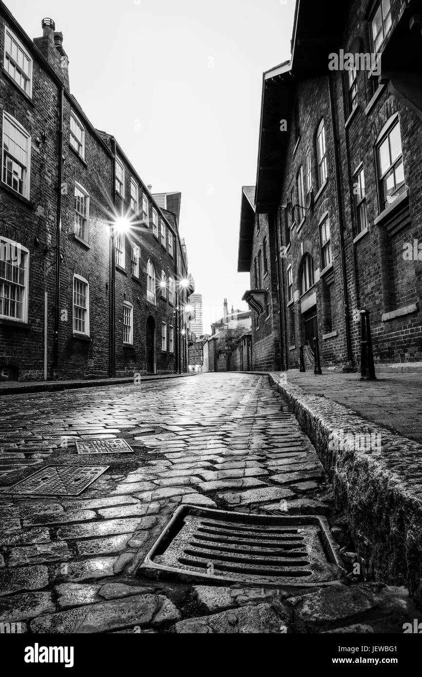 Dock Street, Leeds, West Yorkshire, Inghilterra Foto Stock