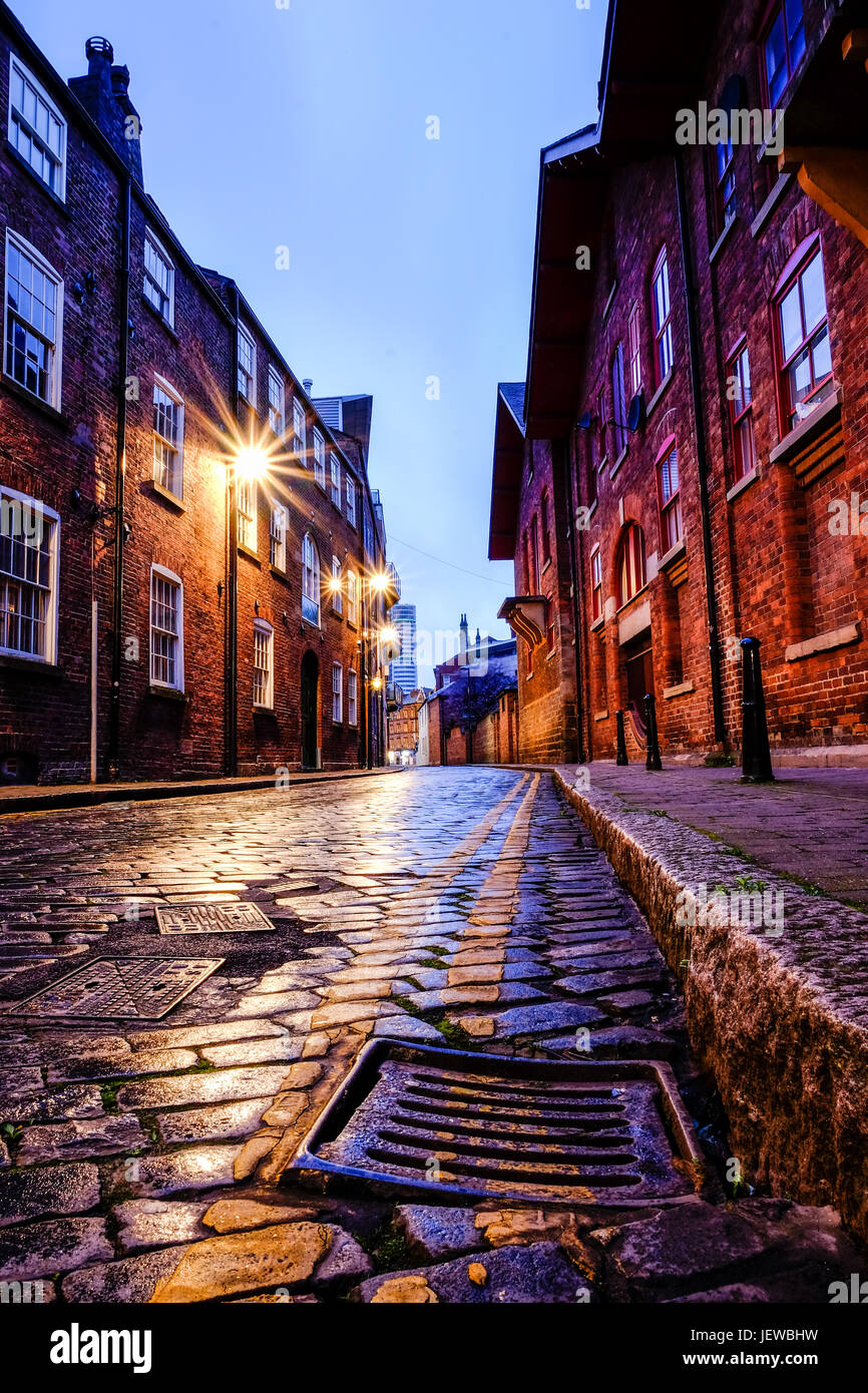 Dock Street, Leeds, West Yorkshire, Inghilterra Foto Stock
