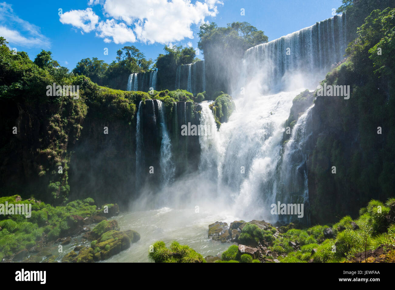 Le cascate più grande patrimonio mondiale dell'Unesco a Foz de Iguazu, Argentina Foto Stock