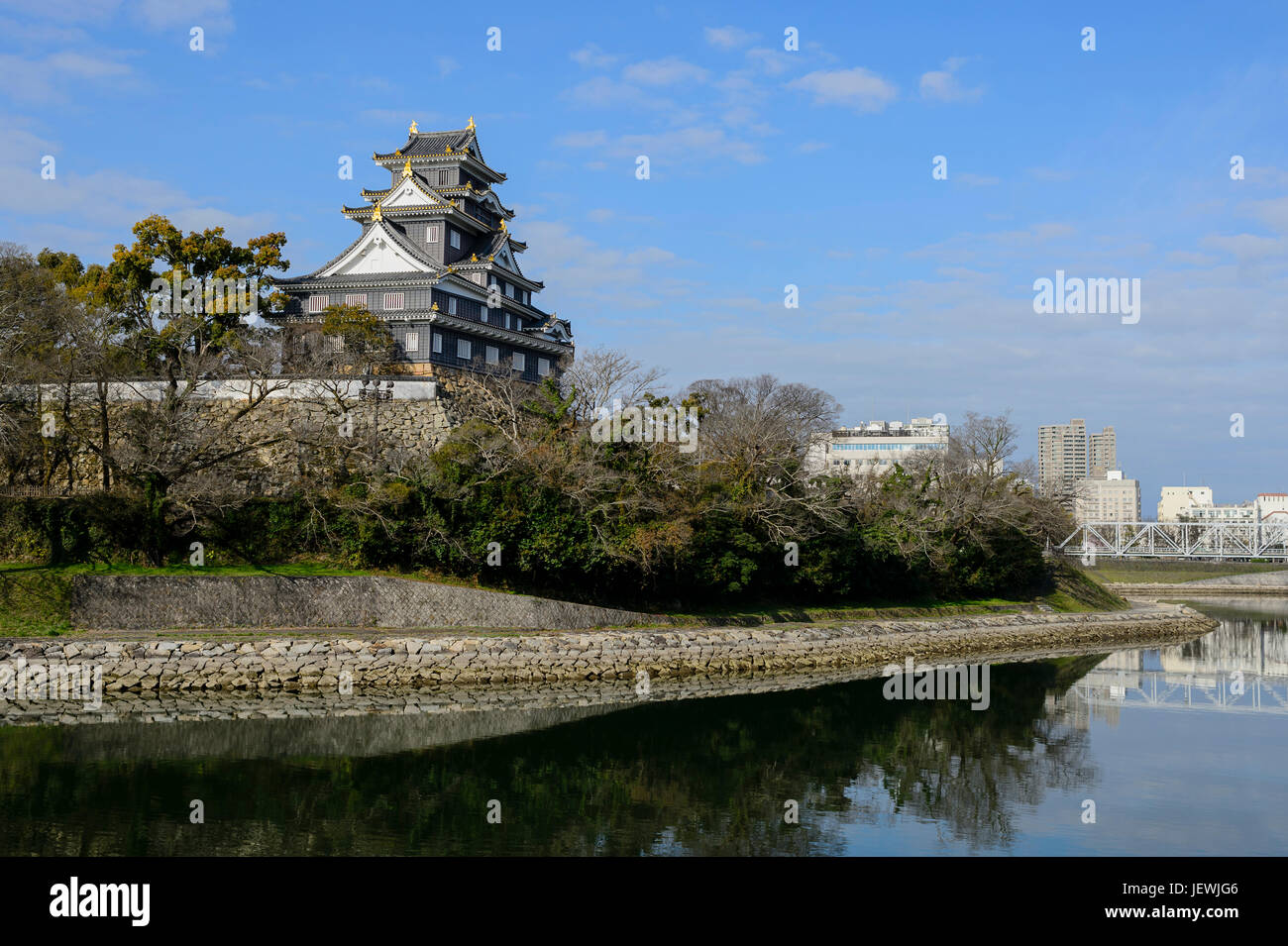 Castello di Okayama Foto Stock
