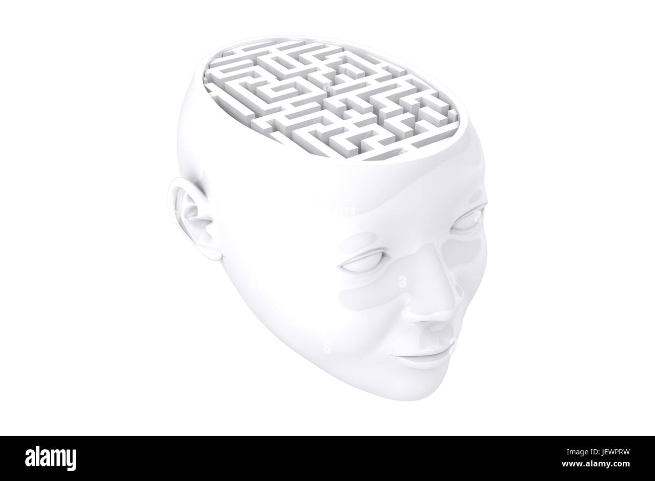 Immagine composita del labirinto come cervello Foto Stock