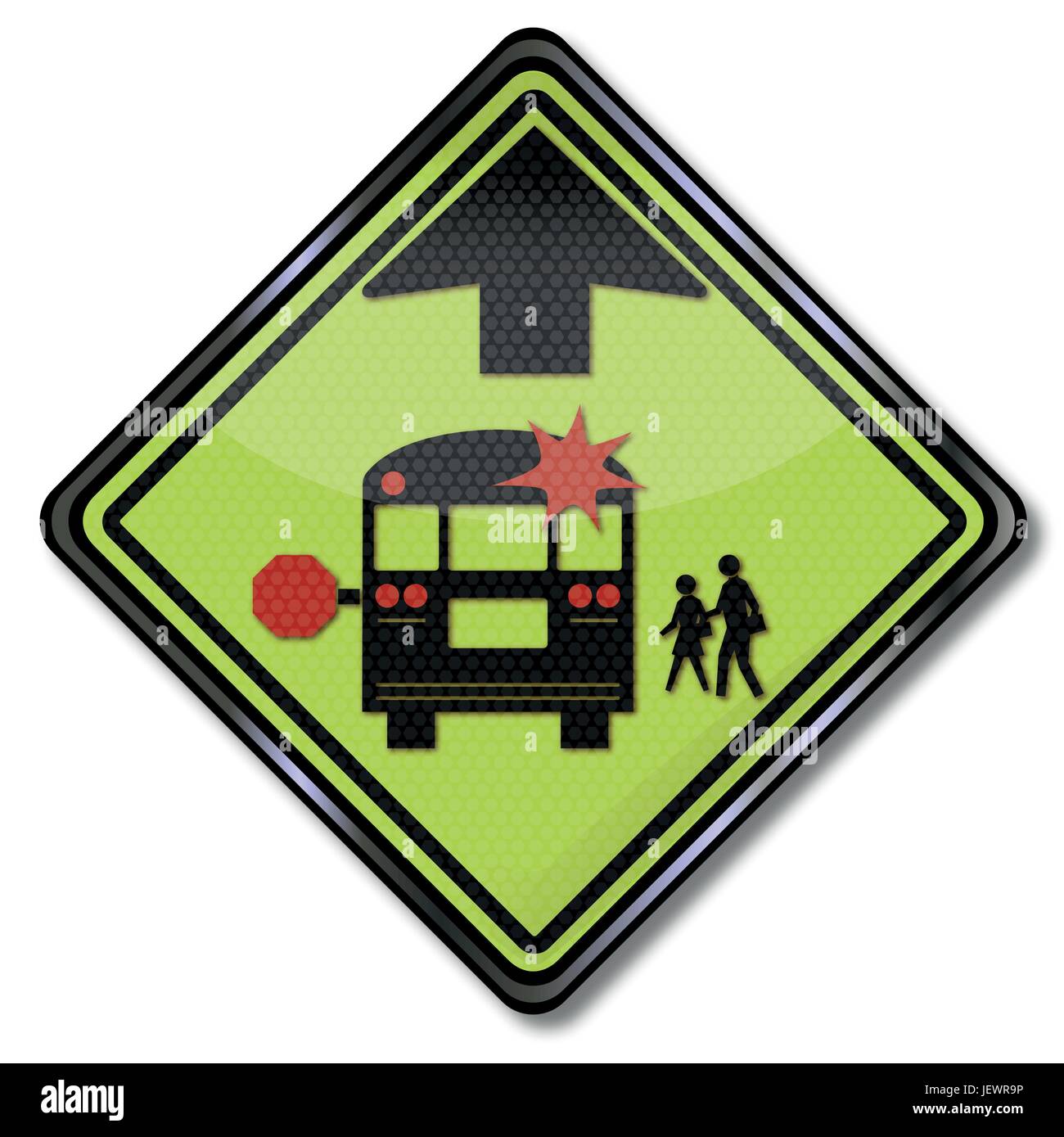 Fermata bus, veicolo, mezzi di viaggio, bus omnibus, pullman, stop, stop, Illustrazione Vettoriale