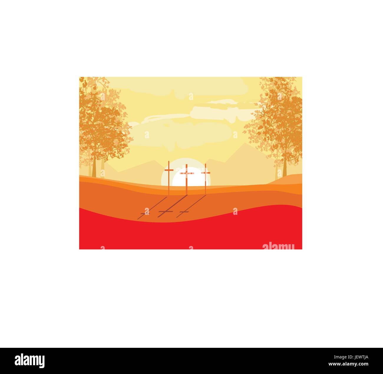 La religione, religiosi, credenza, chiesa, dio, morte, colore, modello di progettazione, Illustrazione Vettoriale