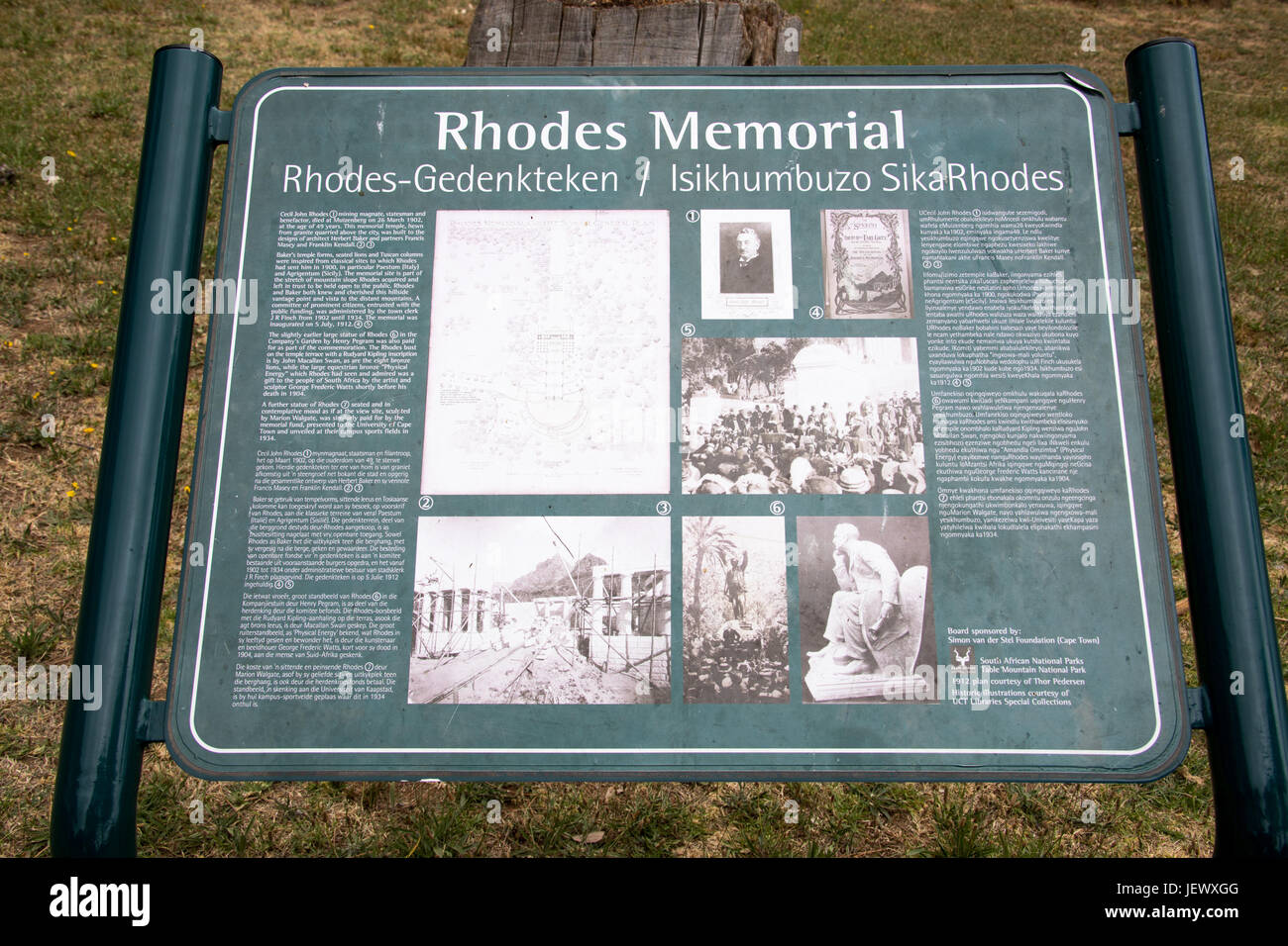 Rhodes Memorial, Cape Town, Sud Africa Foto Stock