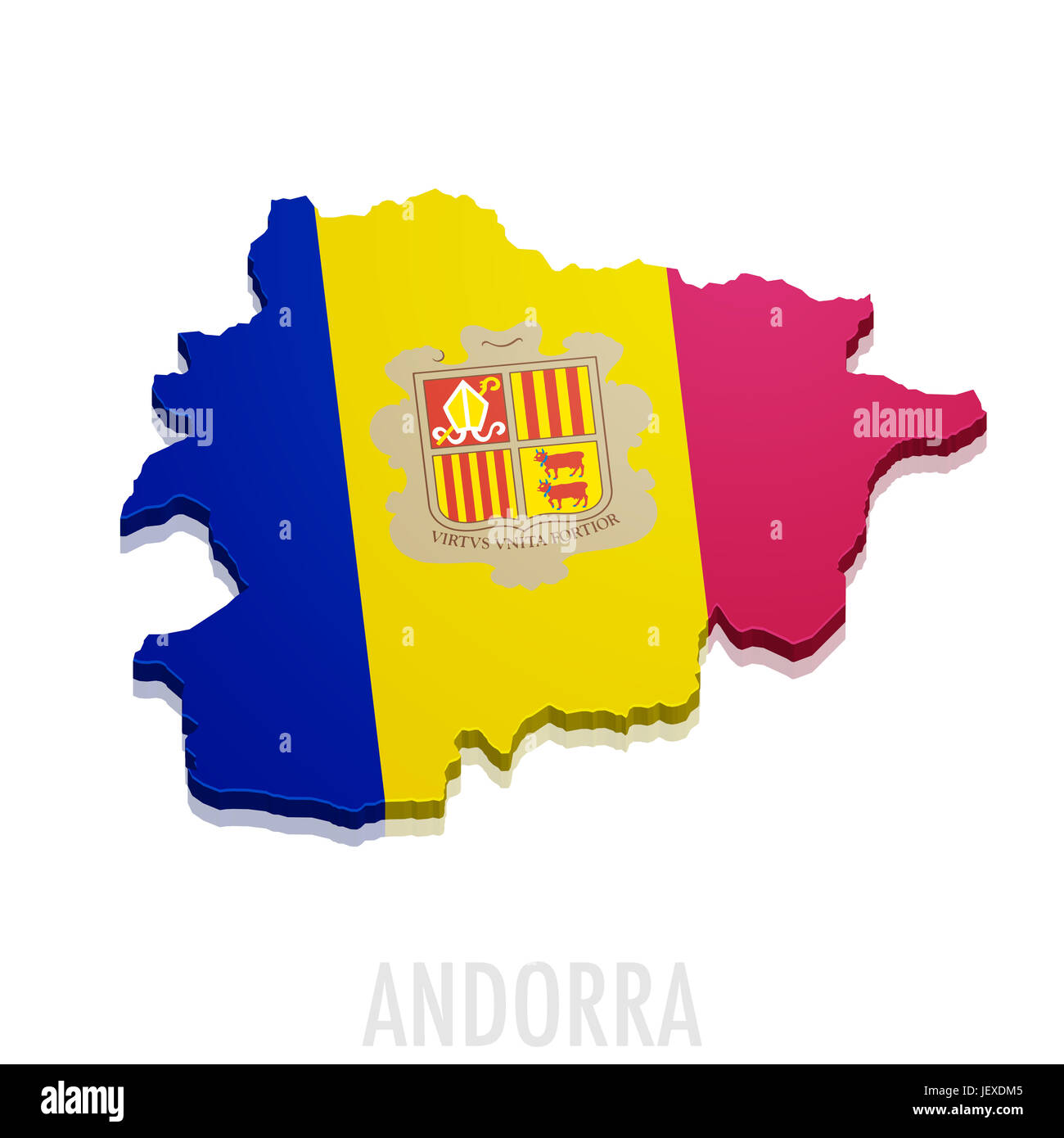 Mappa di Andorra Foto Stock