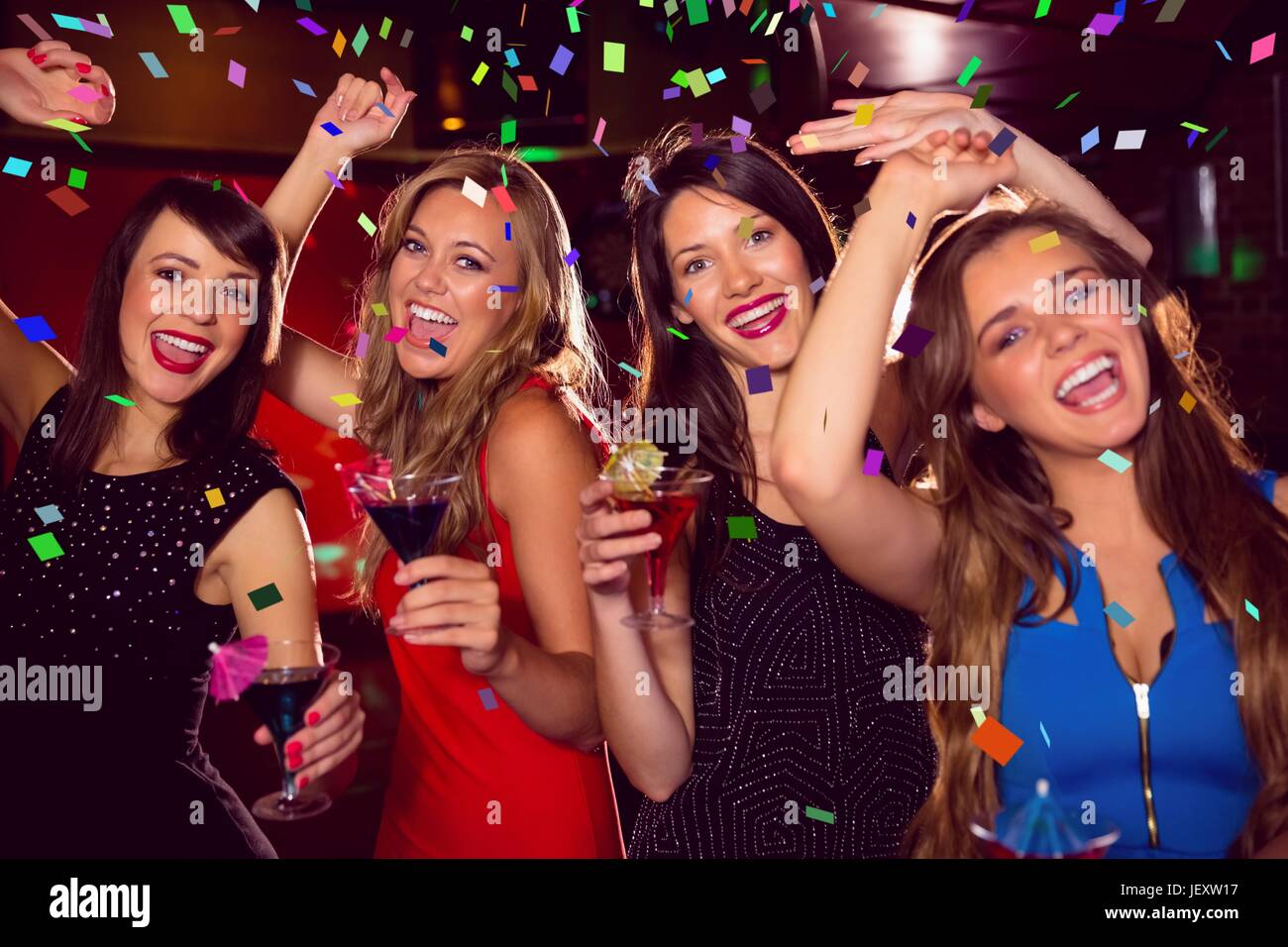 Immagine composita di amici divertendosi Foto Stock