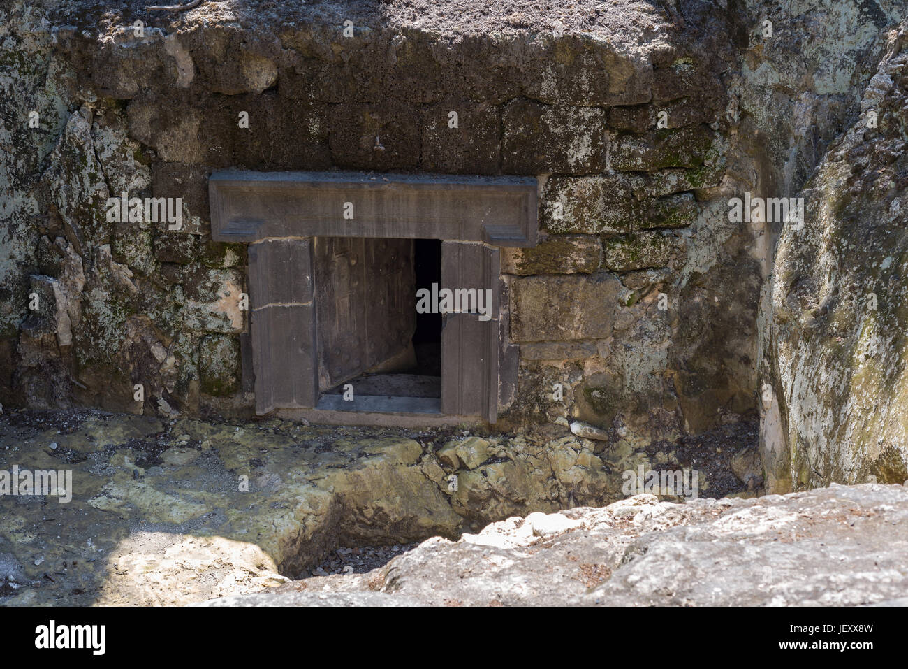 Visita a Beit She'arim Parco Nazionale, Israele Foto Stock