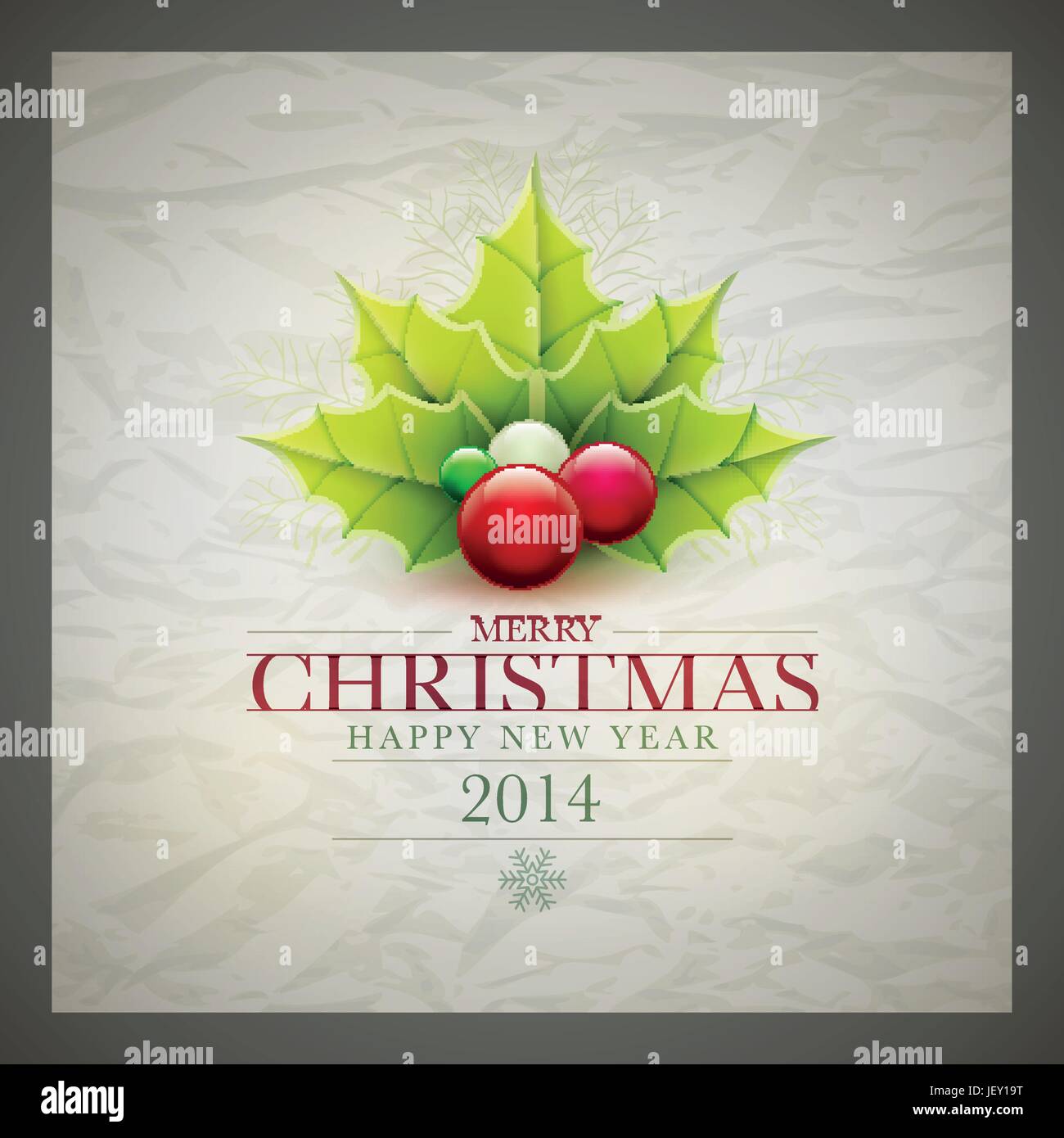 Saluto, ornamento, illustrazione, natale, retrò, il vettore, il foglio di carta Illustrazione Vettoriale