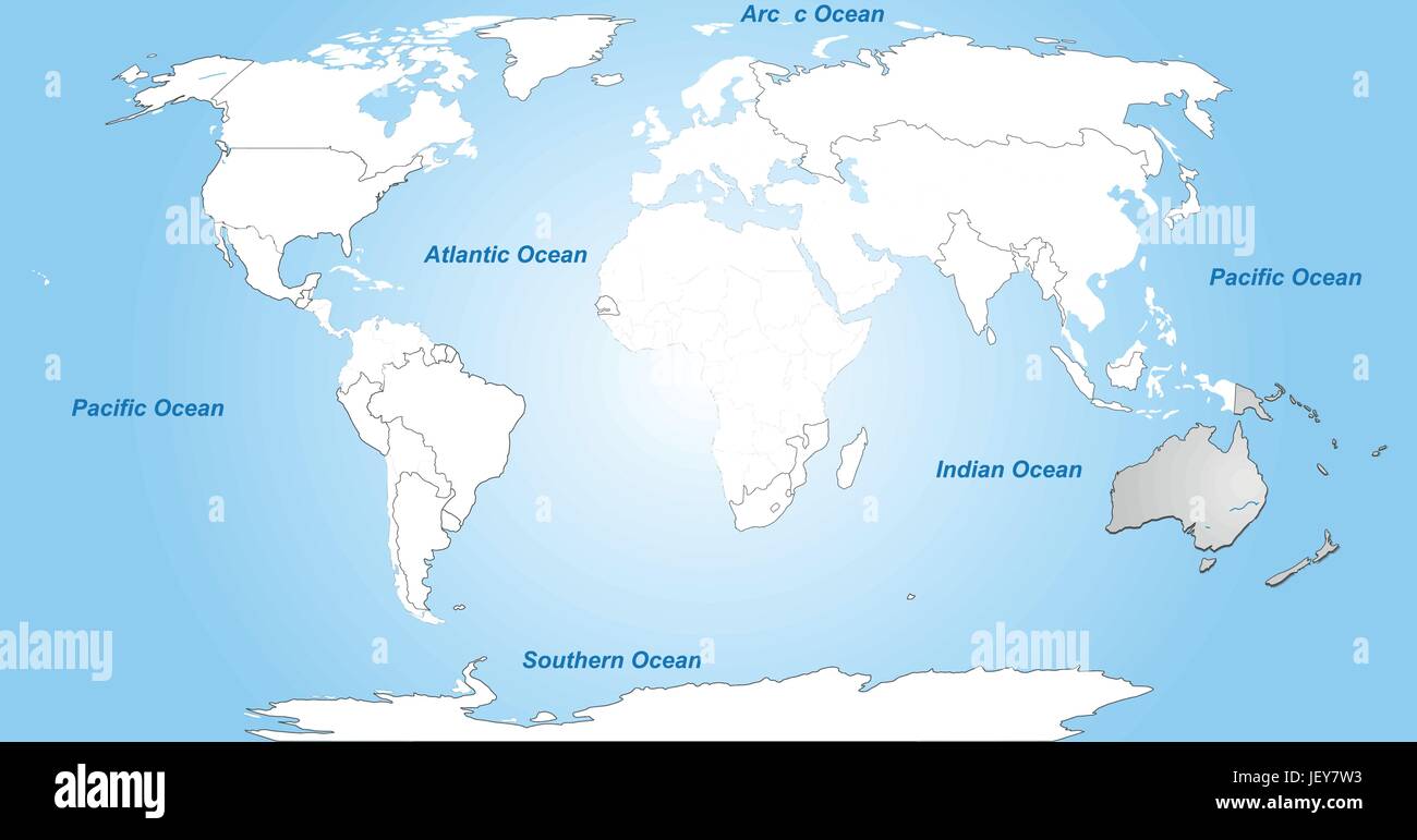 Australia, carta, contorno, Globe, il pianeta terra, mondo, frontiere, Atlas, mappa di Illustrazione Vettoriale
