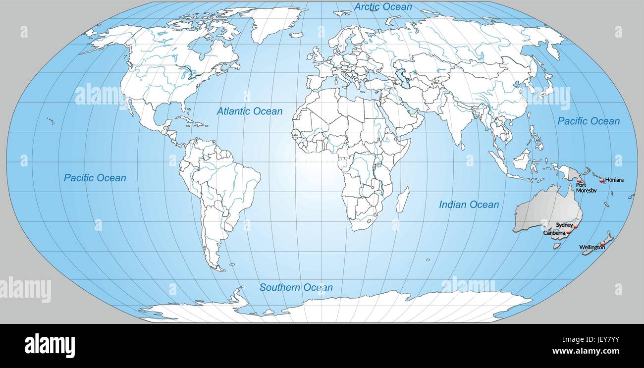 Australia, carta, contorno, Globe, il pianeta terra, mondo, frontiere, Atlas, mappa di Illustrazione Vettoriale