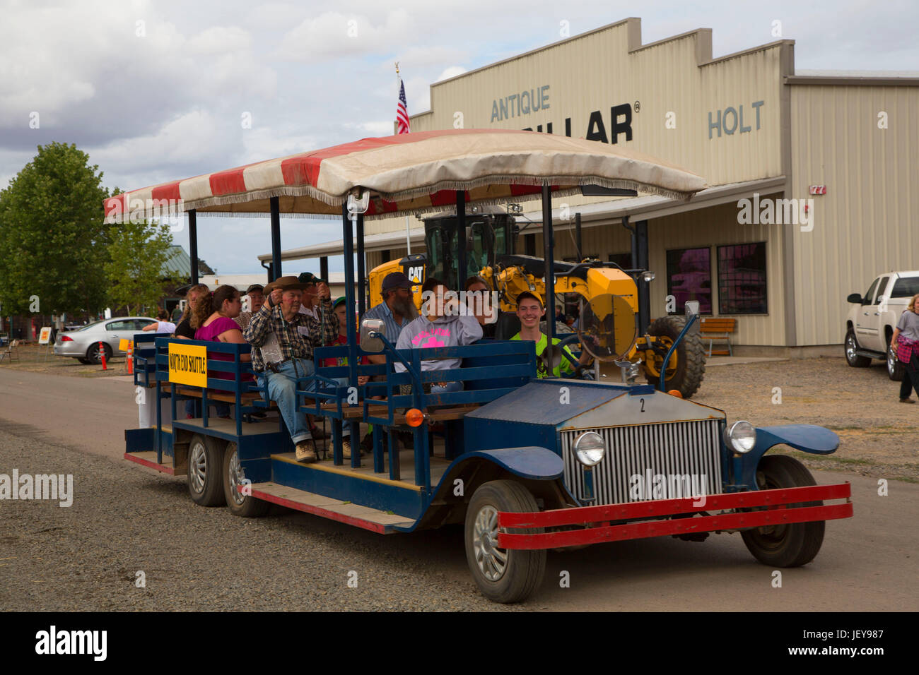 Navetta per l evento, grande Oregon Steam-Up, antichi Powerland, Brooks, Oregon Foto Stock