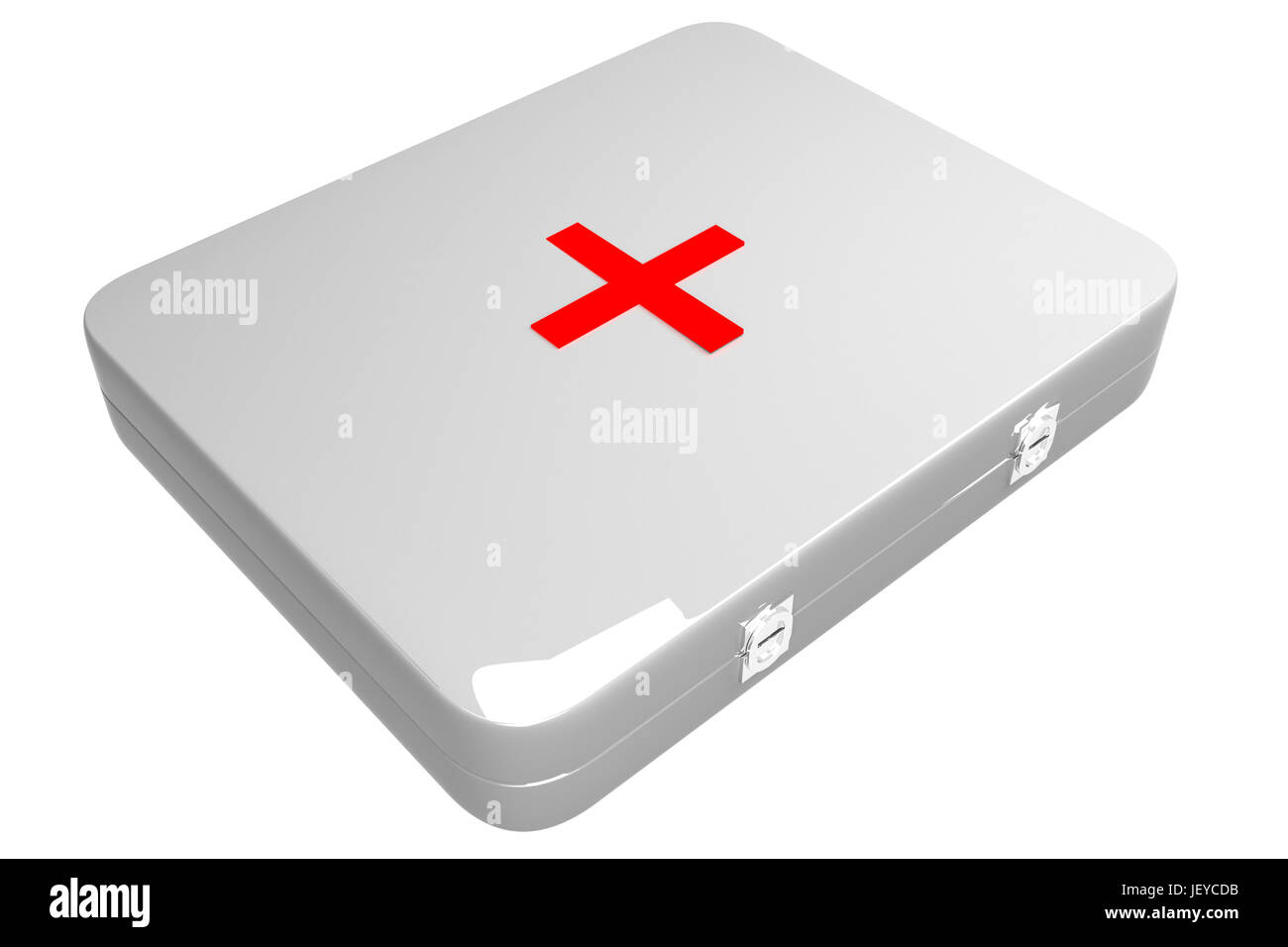 3d illustrazione del kit di primo soccorso. Isolato su sfondo bianco Foto Stock