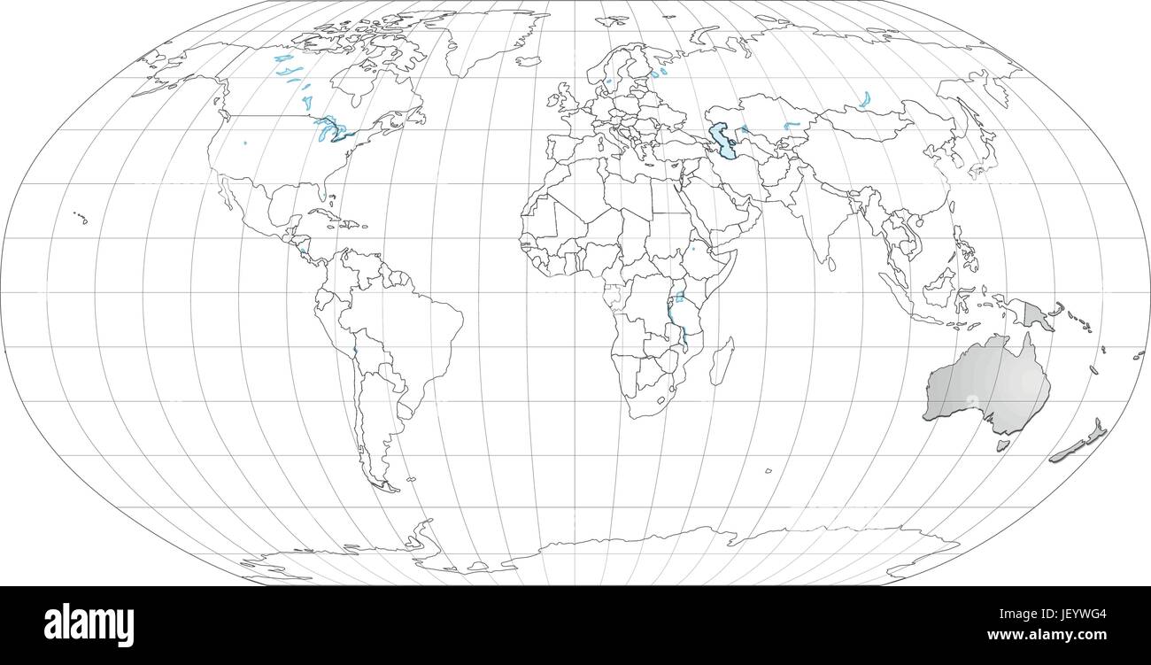 Scheda, Atlas, mappa del mondo, mappa, Australia, scheda Outline, Globe, pianeta, Illustrazione Vettoriale