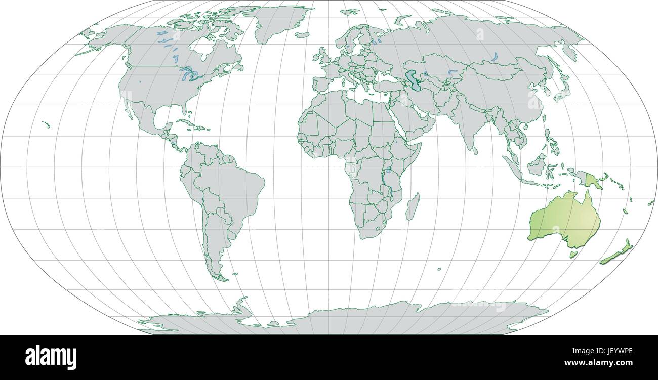 Australia, carta, contorno, Globe, il pianeta terra, mondo, frontiere, Atlas, mappa di Illustrazione Vettoriale