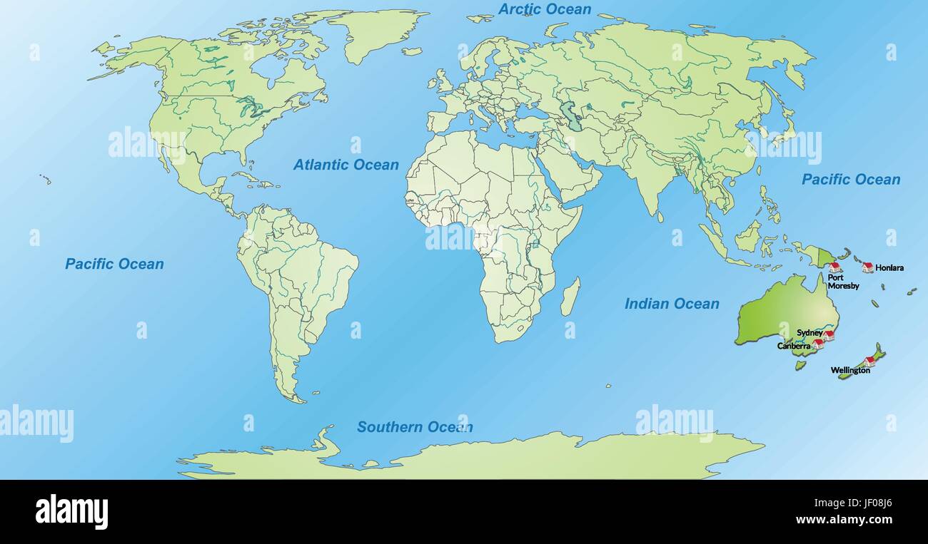 Scheda, Atlas, mappa del mondo, mappa, Australia, scheda Outline, Globe, pianeta, Illustrazione Vettoriale