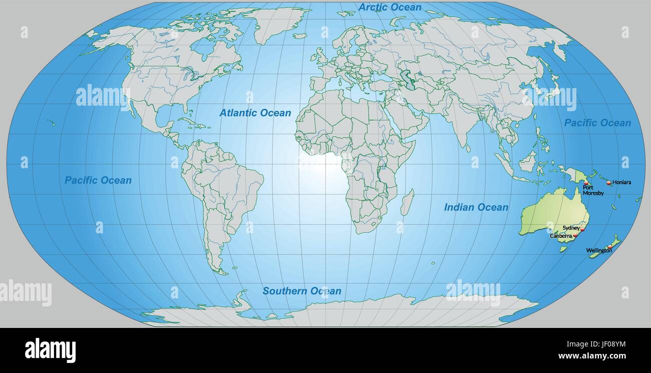 Scheda, Atlas, mappa del mondo, mappa, Australia, scheda Outline, Globe, pianeta, Illustrazione Vettoriale