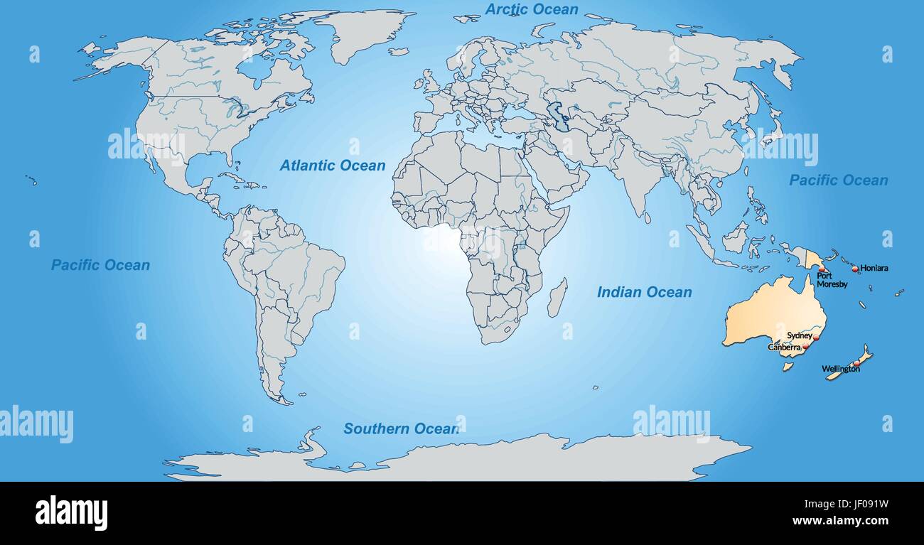 Scheda, Atlas, mappa del mondo, mappa, Australia, scheda Outline, Globe, pianeta, Illustrazione Vettoriale