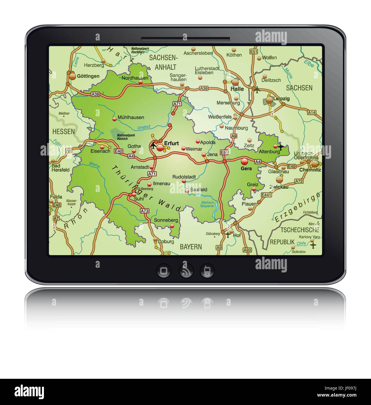 PC, computer, computer, Navigazione, illustrazione, Turingia, tablet, comodo, Illustrazione Vettoriale