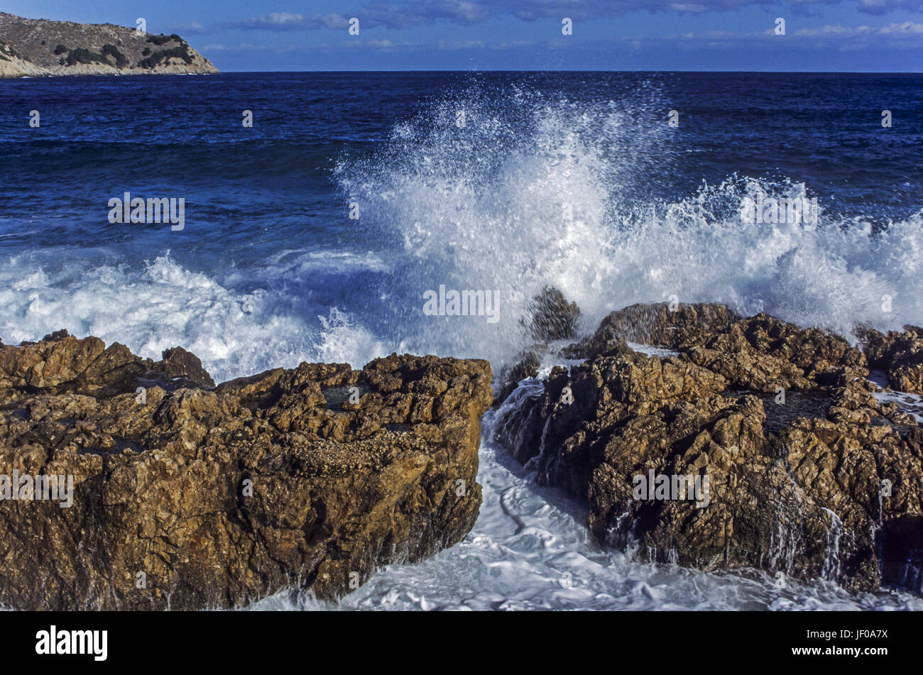 Navigare in mare a CAP DE FREU - isola di Maiorca Foto Stock