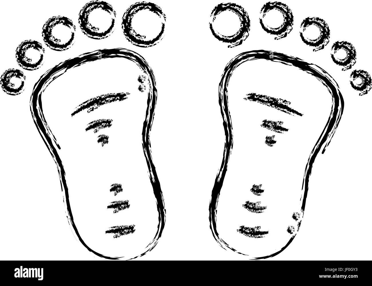 La figura bellezza baby footprint icona del design Illustrazione Vettoriale