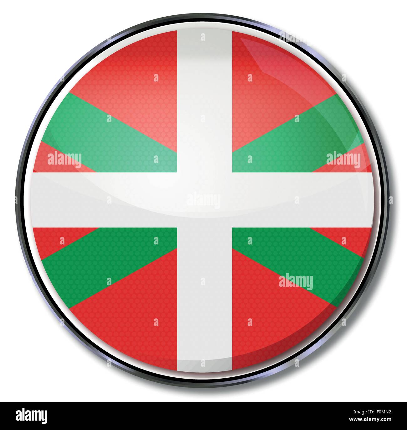 Pulsante paese basco Illustrazione Vettoriale